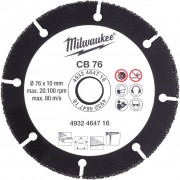 Milwaukee Диск по дереву и плаcтику CB 76мм 4932464716